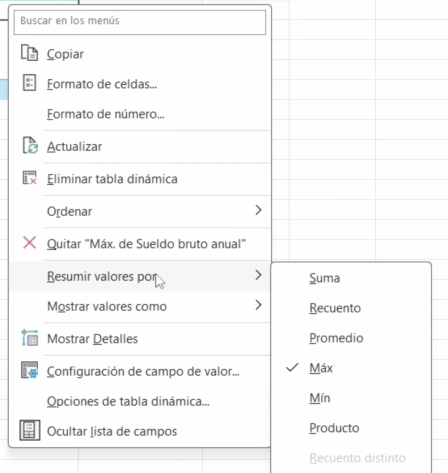 Cómo cambiar el tipo de cálculo