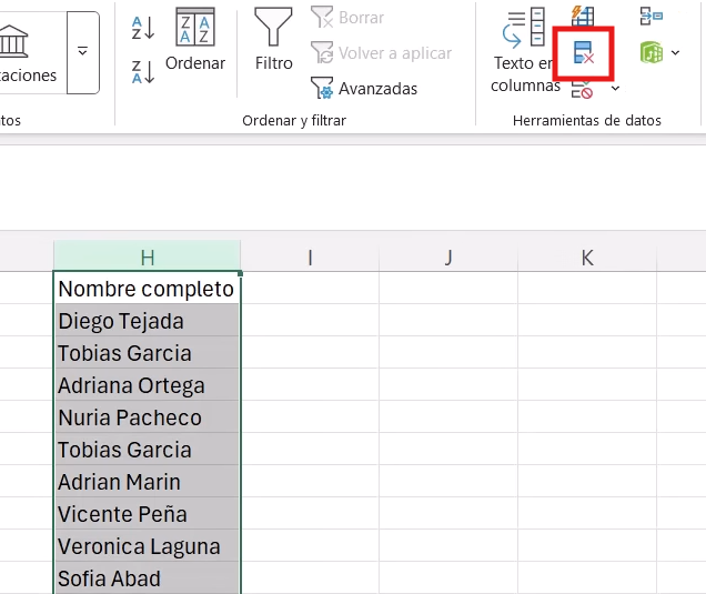 Quitar duplicados
