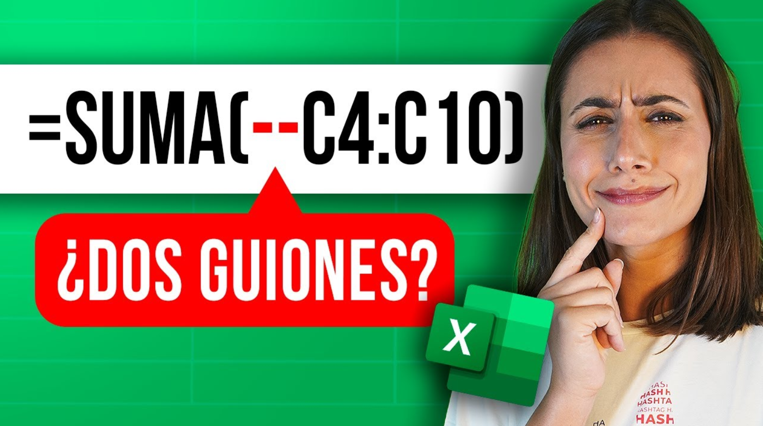 Dos guiones en Excel