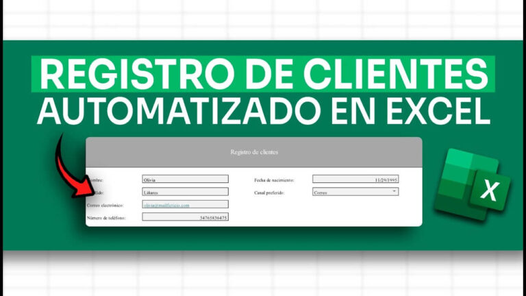 Registro de clientes automatizado en Excel