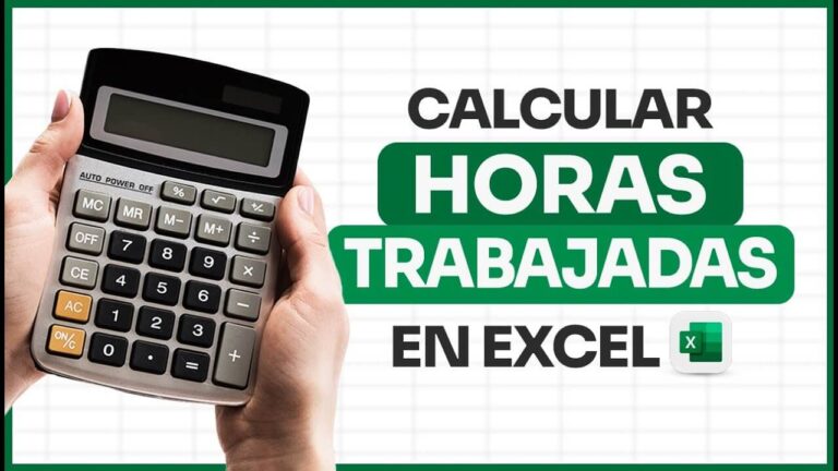 horas trabajadas en Excel