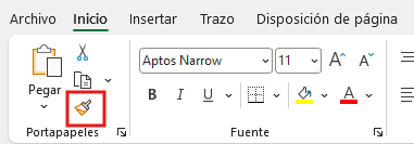 Pincel para copiar formato
