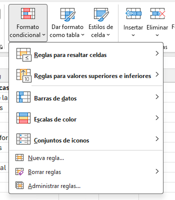 Formato Condicional en Excel
