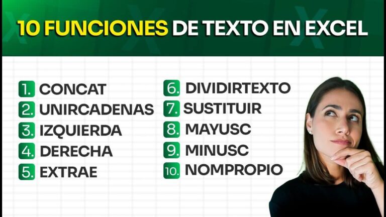 Funciones de texto en Excel