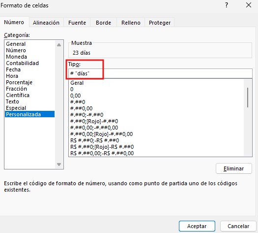 Formato de celdas en Excel
