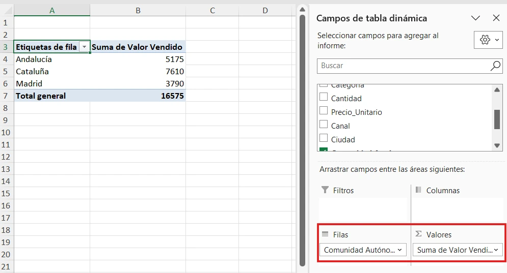 resumir los datos con tablas dinámicas
