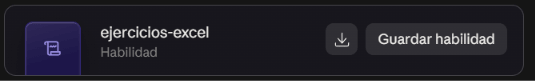 botón Guardar habilidad al final del chat
