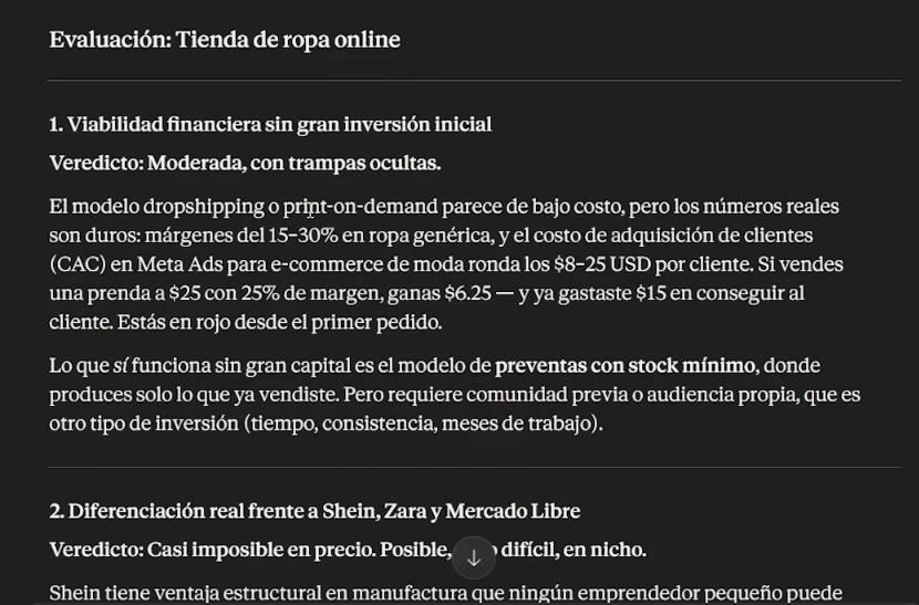 captura del prompt con 3 criterios y la respuesta con el "veredicto: alto"